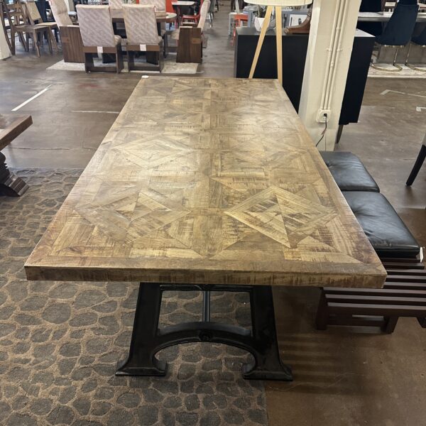 ext. square glass dining table