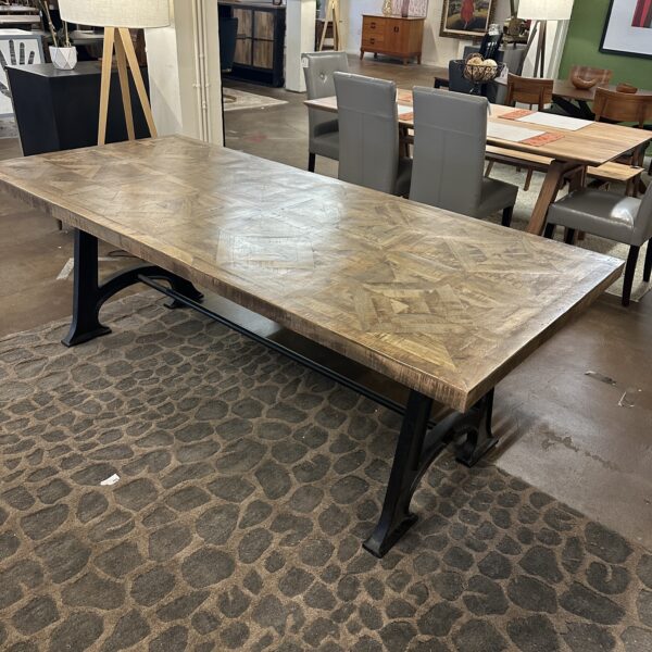 ext. square glass dining table