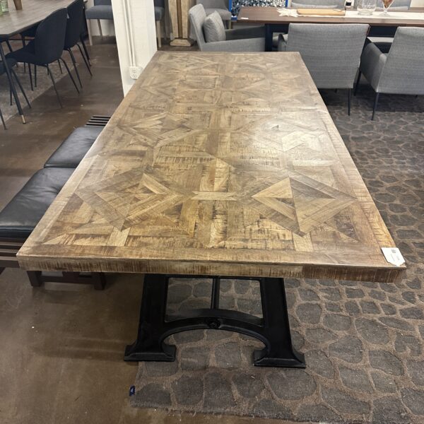 ext. square glass dining table