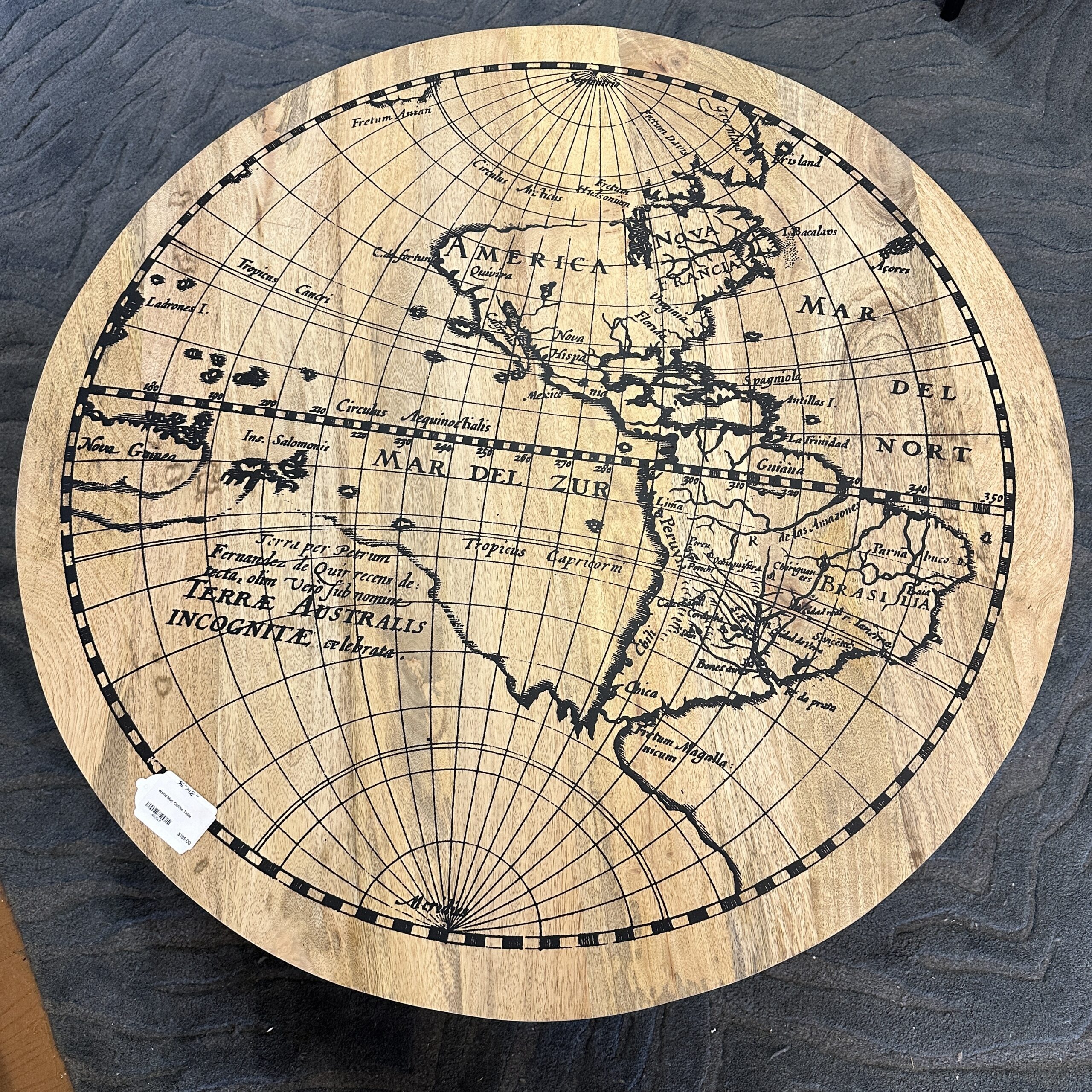 World Map Coffee Table – Everett Consignment